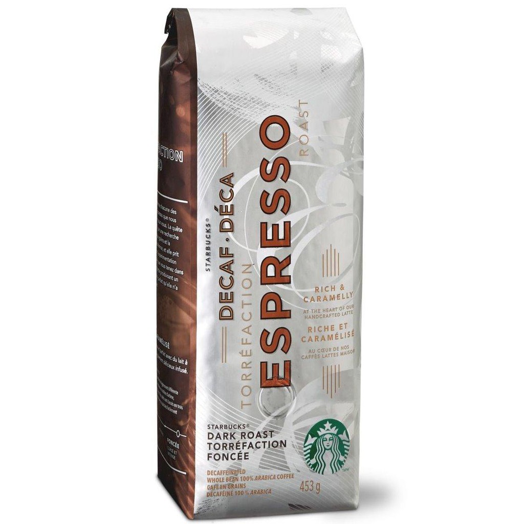 Starbucks Coffee Bean Espresso Roasted Decaf (USA  mported) 453g สตาร์บัค เมล็ดกาแฟคั่ว เอสเพรสโซ่โรสต์ สกัดคาเฟอีนออก