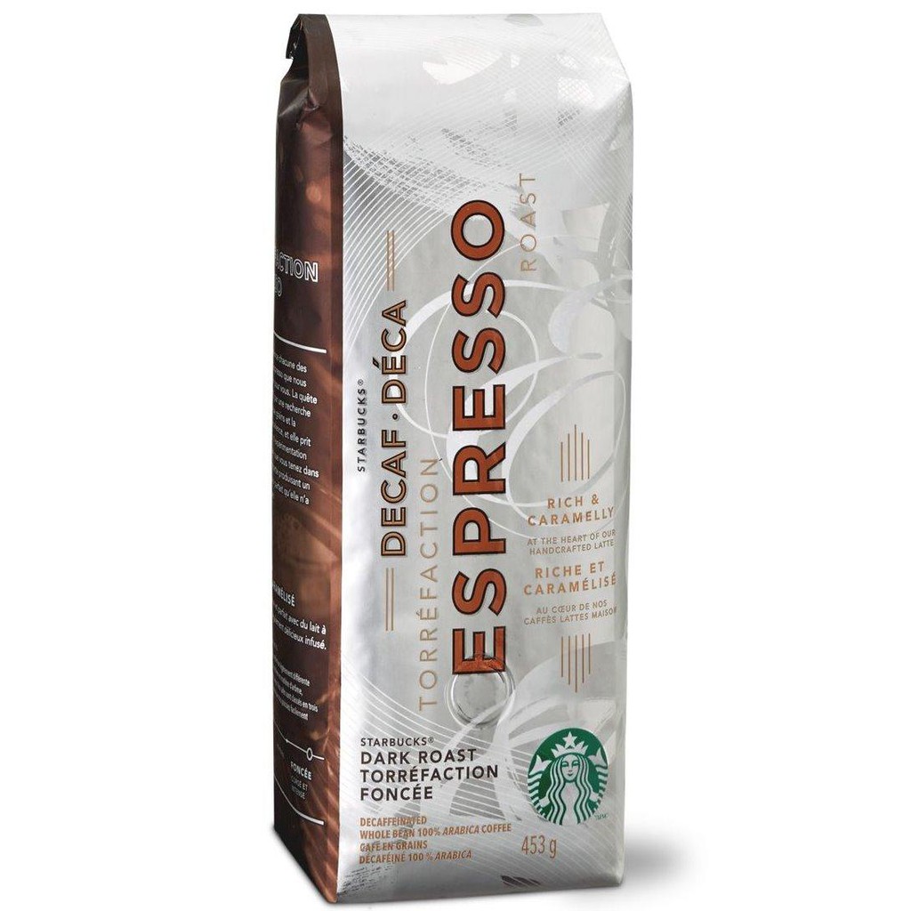 Starbucks Coffee Bean Espresso Roasted Decaf (USA Imported) 453g สตาร์บัค เมล็ดกาแฟคั่ว เอสเพรสโซ่โรสต์ สกัดคาเฟอีนออก