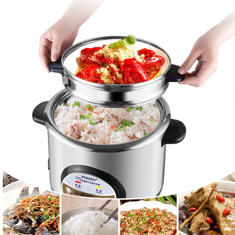 pekeonซีกโลกหม้อหุงข้าวล้าสมัย304ซับสแตนเลส2Lเรือกลไฟ6หม้อหุงไฟฟ้าความ ...