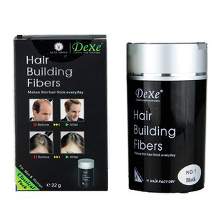 ผงไฟเบอร์ปิดผมบางเพิ่มผมหนา ขนาด 22 กรัม No. 4 สีน้ำตาล Dexe Hair Building Fibers