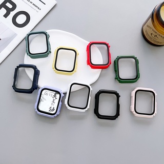 เคส PC แข็ง เต็มรูปแบบ สําหรับ Apple Watch 8 7 49 มม. 45 มม. 41 มม. 40 มม. 44 มม. กันชน ป้องกันหน้าจอ สําหรับ IWatch Series 8 7 6 5 4 3 Pro 49 มม. อุปกรณ์เสริมสมาร์ทวอทช์