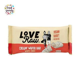 Love Raw Vegan White Chocolate Cream Wafer Bar 43g เลิฟ รอว์ วีแกน ไวท์ช็อกโกแลตครีมเวเฟอร์แท่ง 43 กรัม