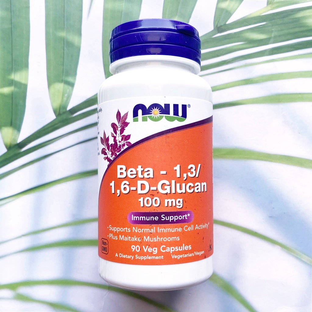 (Now Foods®) Beta - 1,3/ 1,6-D-Glucan 100 mg 90 Veg Capsules เบต้า กลูแคน สนับสนุนภูมิคุ้มกัน