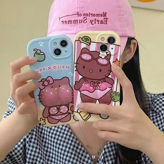 💕พร้อมส่ง💕iPhone 14 13 12 11 Pro Max เคส for เคสไอโฟน11น่ารัก Hello Kitty 3D สามมิติ  บางเบาพกพาง่าย  Case