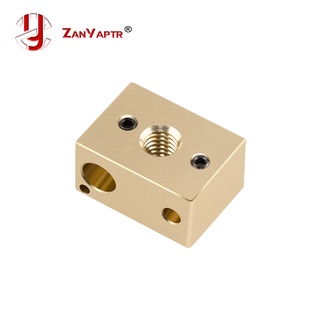 Zanyaptr บล็อกฮีทเตอร์ทองเหลือง คุณภาพสูง สําหรับเครื่องพิมพ์ 3D Reprap Extruder V6 HotEnd 22x16x12 มม. M6 1 ชิ้น