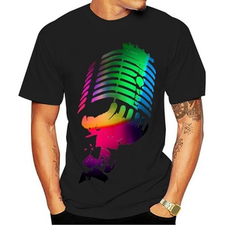 ฮิปฮอปแขนสั้นใหม่ เสื้อยืดลําลอง แขนสั้น คอกลม พิมพ์ลาย The Neon Microphone Rock Dj Music Band สําหรับผู้ชาย Hgeeke78Chc