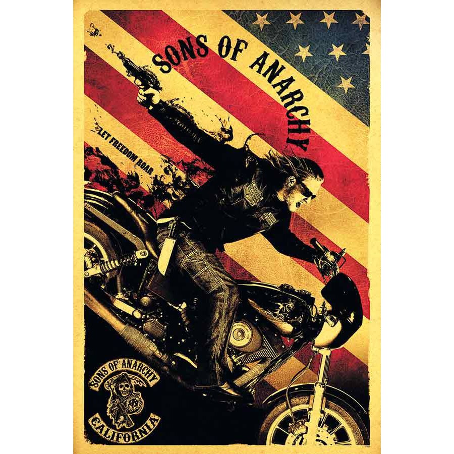 โปสเตอร์ หนัง SONS OF ANARCHY SOA 2008 POSTER 24”x35” Inch American TV Series CHARLIE HUNNAM
