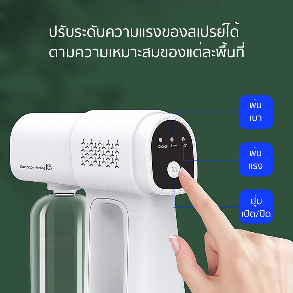 เครื่องพ่นฆ่าเชื้อ ปืนฆ่าเชื้อ ไร้สาย (ของแท้) Automatic Nano Spray ผ่านการรองรับมาตรฐานยุโรป