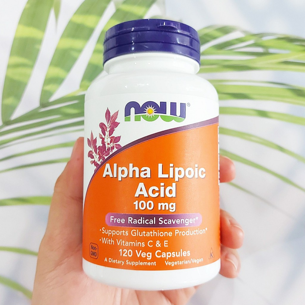 Alpha Lipoic Acid 100mg 120 Veg Capsules (Now Foods®) กรดอัลฟาไลโปอิก #ALA สารต้านอนุมูลอิสระ Universal Antioxidant