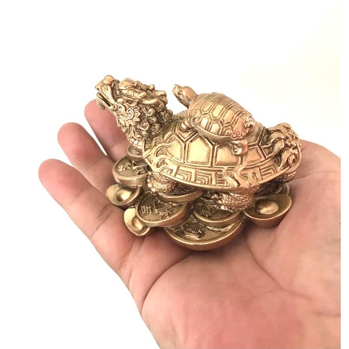 🐢🐉เต่ามังกร(เจี่ยบ๊วย)ขนาดยาว 8.5 ซม  สัตว์มงคลชั้นสูง ส่งเสริมความเป็นมงคลให้กับชีวิต ปรับฮวงจุ้ย เสริมดวง ปรับฮวงจุ้ย
