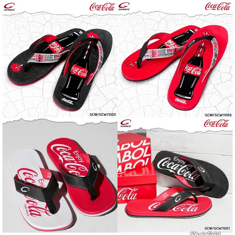 รองเท้าGAMBOL Coca-Cola Collectionลิขสิทธิ์แท้ 💯 %ใหม่ล่าสุด❗️ราคาถูกที่สุด