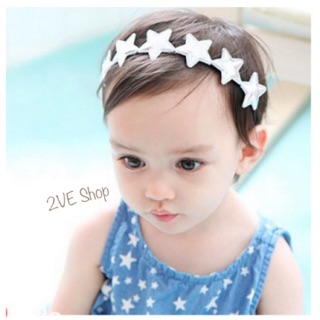 ผ้าคาดผมเด็ก สไตล์เกาหลี รูปดาวสีเงิน (6M-3Y)