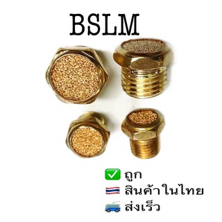 BSLMตัวเก็บเสียงทองเหลืองสั้นCylinderขนาด1หุน-4หุน