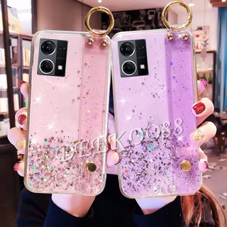 เคสโทรศัพท์มือถือ TPU ใส แบบนิ่ม ลายอวกาศ มีสายคล้อง สําหรับ OPPO Reno7 6 Z Pro A96 A76 4G 5G 7 7Z 7Pro 6 6Z 6Pro