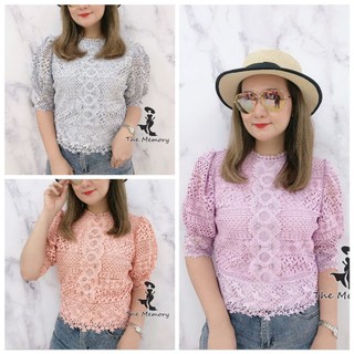 เสื้อลูกไม้อิตาลี่ แขน 5 ส่วนแขนจั้มใส่สวยเรยค่ะ ลายสวยมาก