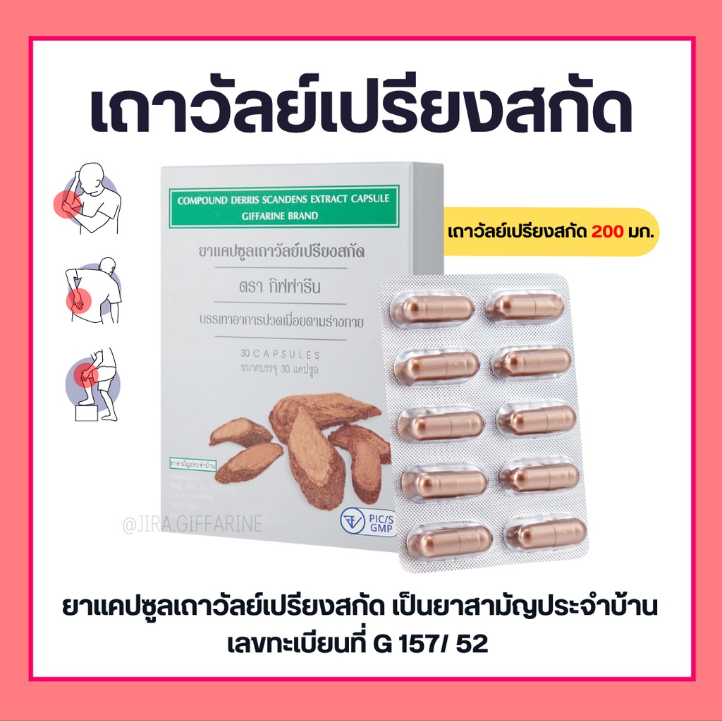 เถาวัลย์เปรียงสกัด ตรา กิฟฟารีน ยาแผนโบราณ ยาสามัญประจำบ้าน Giffarine