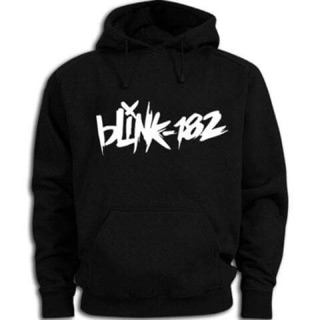 เสื้อแบบมีฮู้ด สกรีนลาย Blink-182(สีดำ)