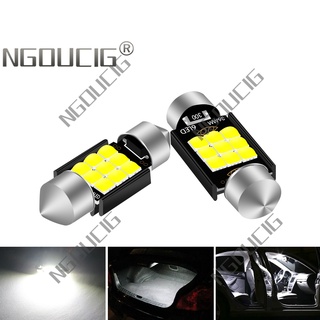 Ngoucig 2023NEW หลอดไฟอ่านหนังสือ Led ติดป้ายทะเบียนรถยนต์ C3w C5w C10w 31 มม. 36 มม. 39 มม. 41 มม. สีขาว