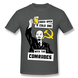 เสื้อยืดผ้าฝ้าย พิมพ์ลาย Lenin The Comrade Communism แนวสตรีท เหมาะกับของขวัญคริสต์มาส สําหรับผู้ชาย และผู้หญิงS-5XL