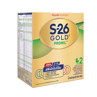 S-26 Gold Promil นมผง เอส-26 โกลด์ โปรมิล (สูตร 2) 600 กรัม กล่องสีเขียว จำนวน1 กล่อง