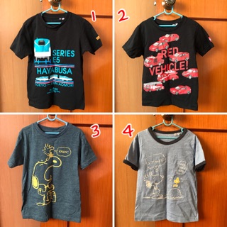 { SALE!! } เสื้อยืดเด็กมือสอง ไซส์ 120 อายุ 3-6 ขวบ สภาพ 80-90% UT แบรนด์ Unqlo