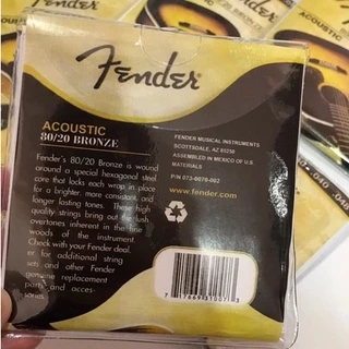 สายกีตาร์โปร่ง สายกีต้าร์โปร่ง fender ชุดเบอร์10 ครบชุด 6 เส้น สุดยอดสายกีตาร์ที่นักดนตรีเลือกใช้ เสียงใสกังวาน
