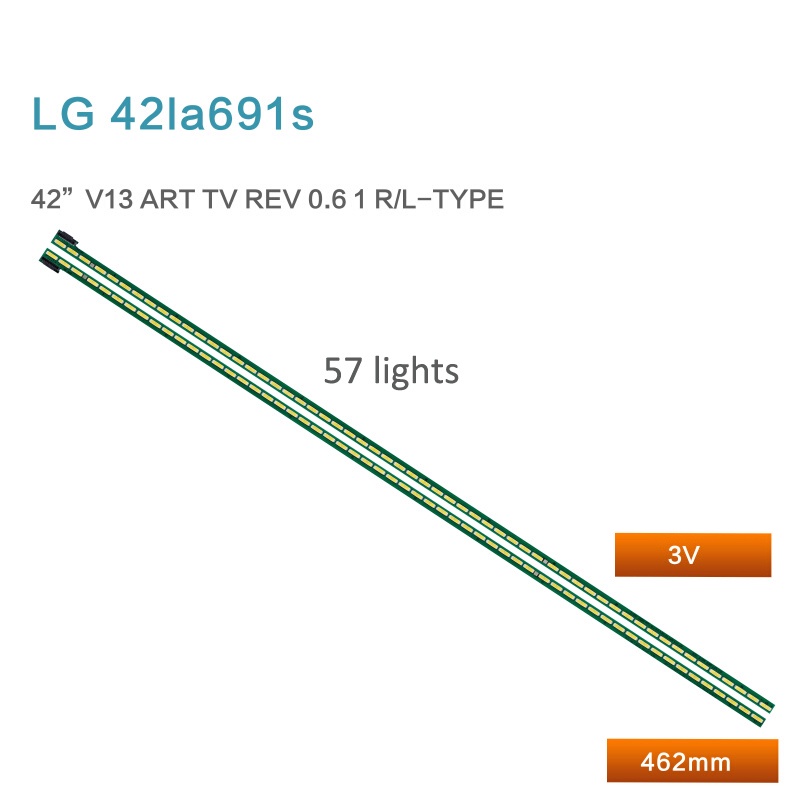 2 ชิ้น/เซ็ต led Backlight Strip สําหรับ LG 42LA691S 42LA6800 Backlight Strip 42 V13 ART TV REV 0.6 1