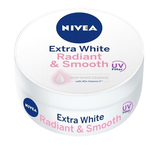 NIVEA Extra White Radiant &amp; Smooth UV Filter นีเวีย เอ็กซ์ตร้า ไวท์ ครีมบำรุงผิวกาย ผสมสารป้องกันแสงแดด 100ml.