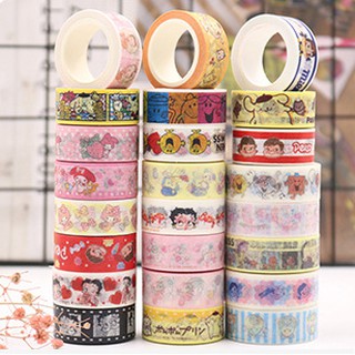 เทปตกแต่งลายการ์ตูน น่ารัก maskingtape&lt;&lt;พร้อมส่งset 5&gt;&gt;