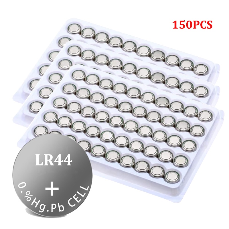 150PCS LR44 AG13 L1154 A76 Cell Coin Watches Battery 357 SR44 1.5V Alkaline Button Batteries Suitabl