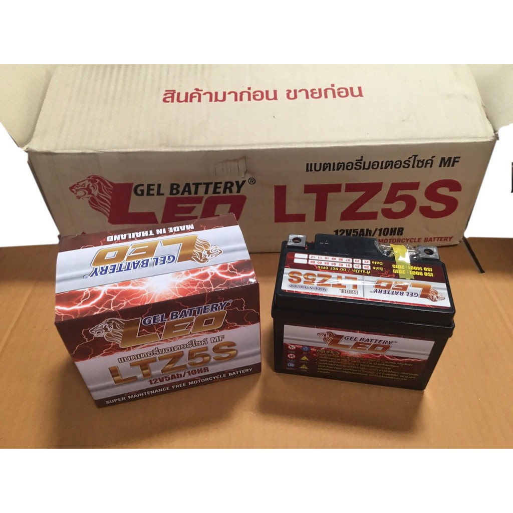 แบตเตอรี่แห้ง 12V 5A ลีโอ Leo LTZ5S 12V5Ah/10HR แบตเตอรี่มอเตอร์ไซด์ ...