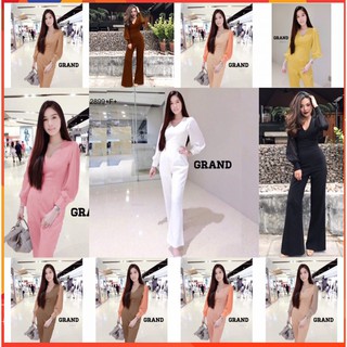 จั๊มสูทกางเกงขายาวแขนชีฟอง !!พร้อมส่ง!!