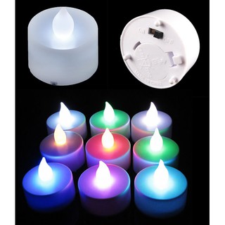 เทียน LED 7 สี Color Changing LED Smokeless Candle Light