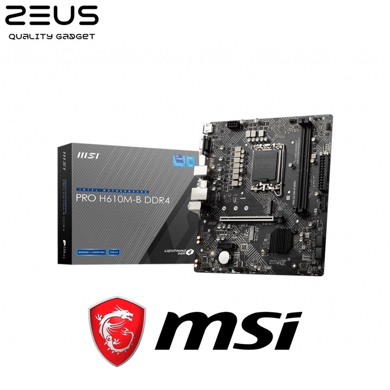 MSI MAINBOARD PRO H610m B DDR4 (เมนบอร์ด) CPU SOCKET LGA1700
