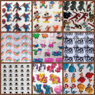 พร้อมส่ง🇹🇭 แผ่นลอกลายช็อคโกแลต ลายการ์ตูน กินได้