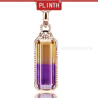 PLINTH สเตอร์ลิงเงินแท้ 925 จี้กลุ่มหรูหราของอัญมณีบิสมัทโรสอเมทิส1368