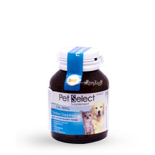 Pet Select CAL-MAG เพ็ทซีเลค แคลเซียม เสริมสร้างกระดูกและฟัน สำหรับสุนัข (60เม็ด)