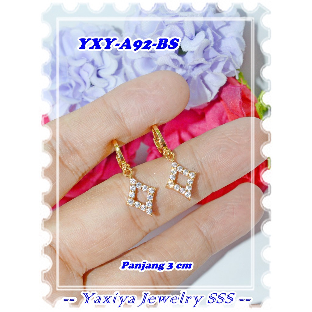 Original Yaxiya Brand 18K Gold Plated ต่างหู YXY-A92-BS Wajik Gold