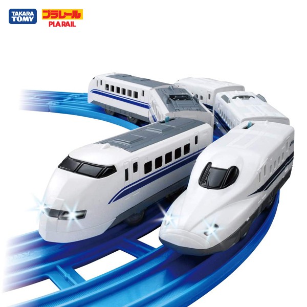 TAKARA TOMY Plarail Light Shinkansen 300 & N700 type A Nozomi Double Set