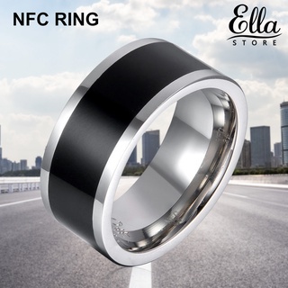 Ellastore123 NFC แหวนเทคโนโลยีการตรวจจับ แบบสากล สวมใส่สบาย ไม่ต้องชาร์จ ล็อคอัจฉริยะ แหวน NFC สําหรับโทรศัพท์มือถือ