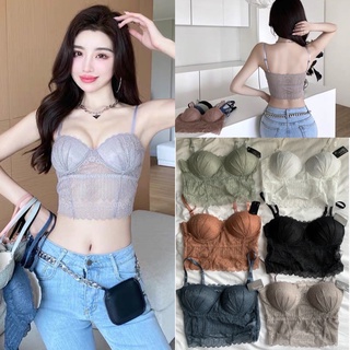 Nudeaholic **งดปลี่ยนหรือคืน New lace bra ร้อนนี้ไอเทมที่ขาดไม่ได้เลยคือบราลูกไม้ มีฟองน้ำ สายปรับได้ LSP SA