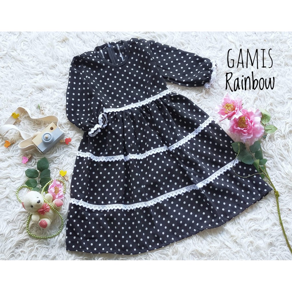 RAIRBOW CHILDRENS GAMIS FOR 8-9 YEARS OLD, BLACK (READYSTOCK)
