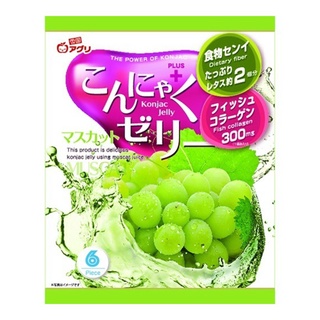 เจลลี่ กลิ่นองุ่นเขียว KONJAC JELLY MUSCAT 18 กรัม X 6 ชิ้น (YUKIGUNI AGURI BRAND) 6PC