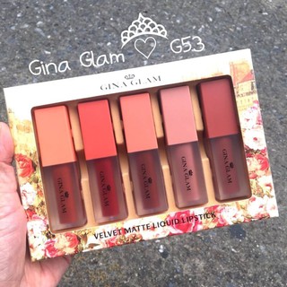 GINA GLAM VELVET MATTE LIQUID LIPSTICK : G53**ของแท้ พร้อมส่ง