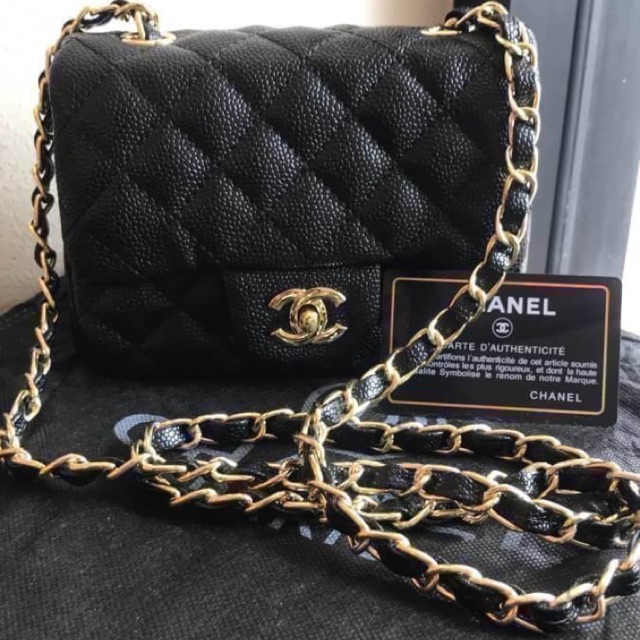 CHANEL Caviar Quilted Mini Square Flap