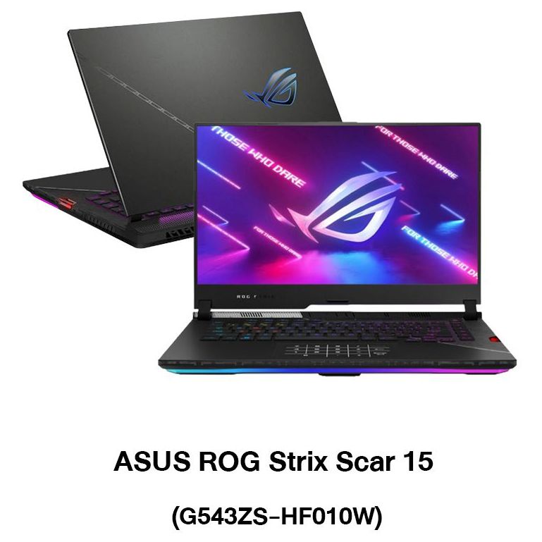 ASUS NOTEBOOK (โน้ตบุ๊ค) ROG STRIX SCAR 15 (G543ZS-HF010W) i9-12900H/32GB/SSD1TB/15.6"FHD IPS300Hz/GeForce RTX 3080 8GB/