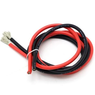 ลวดซิลิโคนคุณภาพสูง 14 16 18 20awg 5 m สีแดงและดํา 5 เมตร