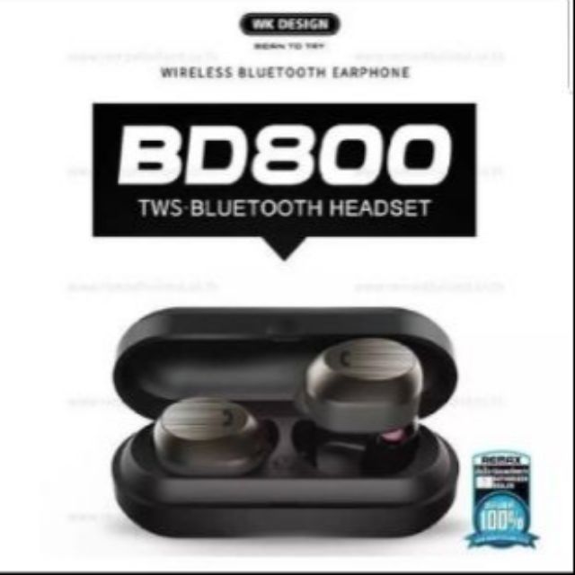 WK BD800 Bluetooth 4.2 TWS True Wireless หูฟังไร้สาย บลูทูธ เสียงเทพ!!