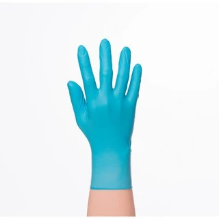(ส่งฟรี)ถุงมือยางศรีตรัง หนา 4.8 mil ถุงมือยางไนไตรสีฟ้า กล่องสีฟ้า