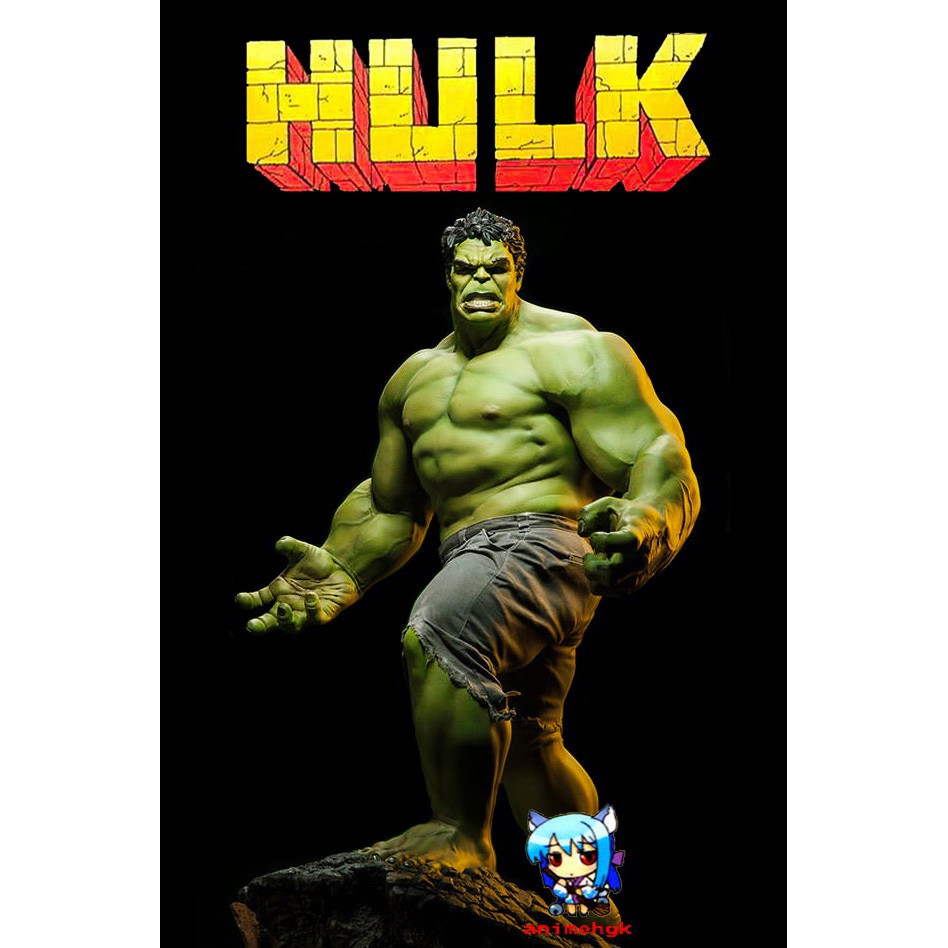 เดอะฮัลค์ The Incredible HULK w/Base 2012 1/4 พร้อม ฐาน Figure Vinyl ไวนิล ฟิกเกอร์ โมเดล 23 นิ้ว
